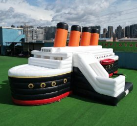 T2-8852 Titanic Themen-Hüpfburg mit Rutsche & Pool