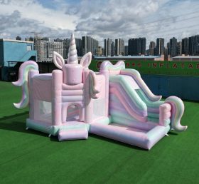 T2-8856 Hüpfburg im Einhorn-Design mit Rutsche & Pool