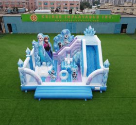 T2-8878 Hüpfburg mit Rutsche im Frozen-Thema