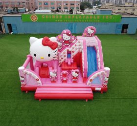 T2-8881 Hello Kitty Themen-Hüpfburg mit Rutsche