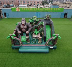 T2-8883 Hüpfburg im King-Kong-Design mit Rutsche