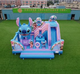 T2-8884 Hüpfburg mit Rutsche im Lilo & Stitch-Design