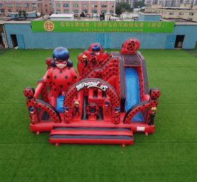 T2-8889 Miraculous Ladybug Themen Hüpfburg mit Rutsche