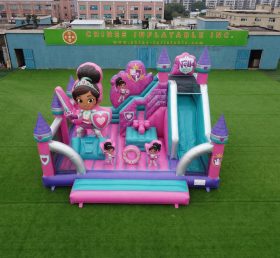 T2-8893 Nella die Ritterin Themen-Hüpfburg mit Rutsche