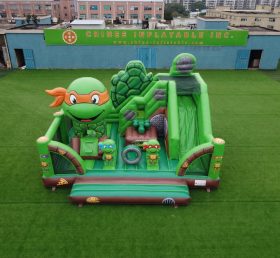 T2-8894 Ninja Turtles Themen-Hüpfburg mit Rutsche