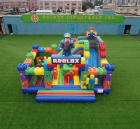 T2-8904 Roblox Themen-Hüpfburg mit Rutsche