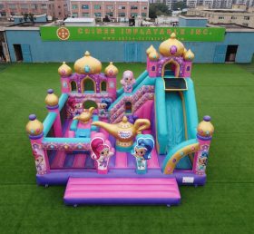 T2-8908 Shimmer & Shine Thema Hüpfburg mit Rutsche