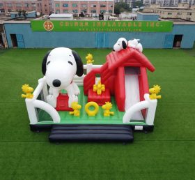 T2-8910 Snoopy Themen Hüpfburg mit Rutsche