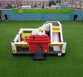 T2-8911 Snoopy Themen-Hüpfburg mit Rutsche