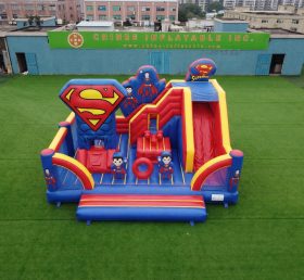 T2-8917 Superman-Themen Hüpfburg mit Rutsche