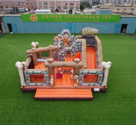 T2-8921 Die Flintstones Themen Hüpfburg mit Rutsche