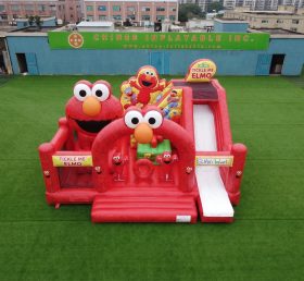 T2-8927 Hüpfburg im Tickle-Me-Elmo-Design mit Rutsche