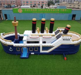 T2-8930 Titanic Themen Hüpfburg mit Rutsche
