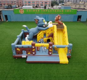 T2-8931 Tom und Jerry Themen-Hüpfburg mit Rutsche