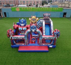 T2-8933 Hüpfburg im Transformers-Stil mit Rutsche