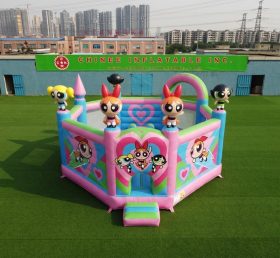 T5-3301 Powerpuff Girls Thema Aufblasbare Burg