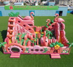 T6-6904 Flamingo Thema Aufblasbarer Vergnügungspark