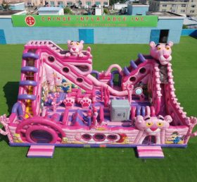 T6-6931 Pink-Panther-Thema Aufblasbare Freizeitattraktion