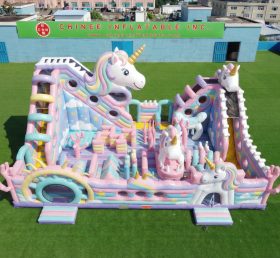T6-6955 Einhorn-Thema Aufblasbarer Spielplatz