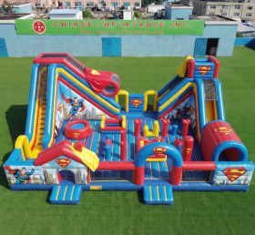 T6-7024 Superman Thema Aufblasbarer Spielplatz