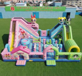 T6-7030 Powerpuff Girls Themen Aufblasbarer Spielplatz
