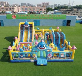 T6-7046 Baby Shark Thema Aufblasbarer Spielplatz
