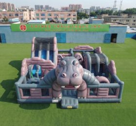T6-7181 Hippo-Thema Aufblasbare Attraktion