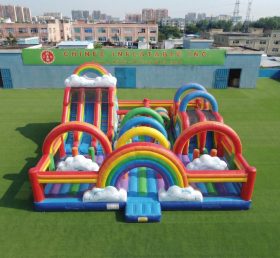 T6-7211 Regenbogen-Thema Aufblasbarer Spielplatz