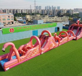 T7-4548 Flamingo Thema Aufblasbare Hindernisparcours