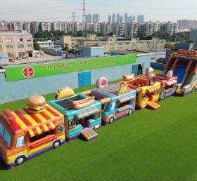 T7-4549 Food Trucks Thema Aufblasbare Hindernisparcours