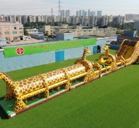 T7-4554 Giraffen-Thema Aufblasbare Hindernisparcours