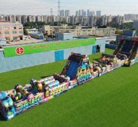 T7-4556 Graffiti Thema Aufblasbare Hindernisparcours
