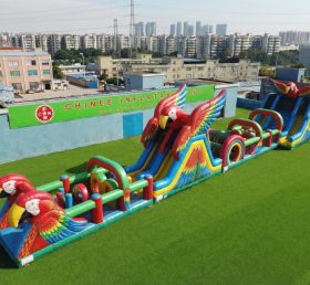 T7-4600 Papageien-Thema Aufblasbare Hindernisparcours