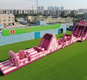 T7-4606 Pink Panther Thema Aufblasbare Hindernisparcours