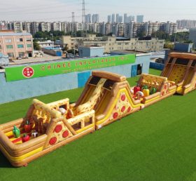 T7-4608 Pizza-Themen aufblasbarer Hindernisparcours