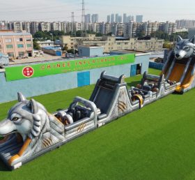 T7-4669 Wolf Thema Aufblasbare Hindernisparcours