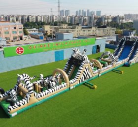 T7-4672 Zebra-Thema Aufblasbare Hindernisparcours