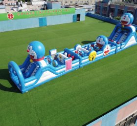 T7-4714 Doraemon Thema Aufblasbarer Hindernisparcours