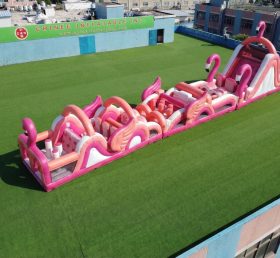 T7-4727 Flamingo Thema aufblasbare Hindernisparcours