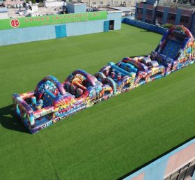 T7-4734 Graffiti Thema Aufblasbare Hindernisparcours