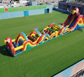 T7-4779 Papageien-Thema Aufblasbare Hindernisparcours