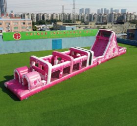 T7-4862 Barbie Thema Aufblasbarer Hindernisparcours