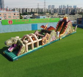 T7-4890 Dinosaurier-Themen Aufblasbarer Hindernisparcours