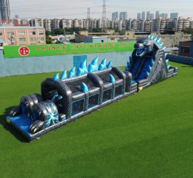 T7-4915 Godzilla Thema Aufblasbare Hindernisparcours
