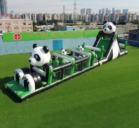 T7-4950 Panda-Themen Hüpfburgen-Parcours
