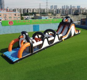 T7-4954 Pinguin-Themen aufblasbare Hindernisparcours