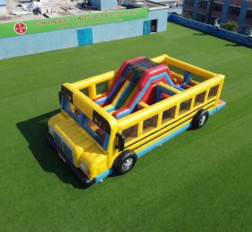 T7-5041 Bus-Thema Aufblasbare Hindernisparcours