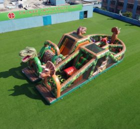T7-5056 Dinosaurier-Themen aufblasbare Hindernisparcours