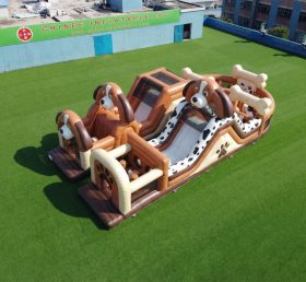 T7-5057 Hunde-Themen aufblasbare Hindernisparcours