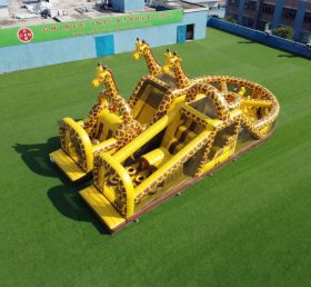 T7-5079 Giraffen Thema Aufblasbare Hindernisparcours